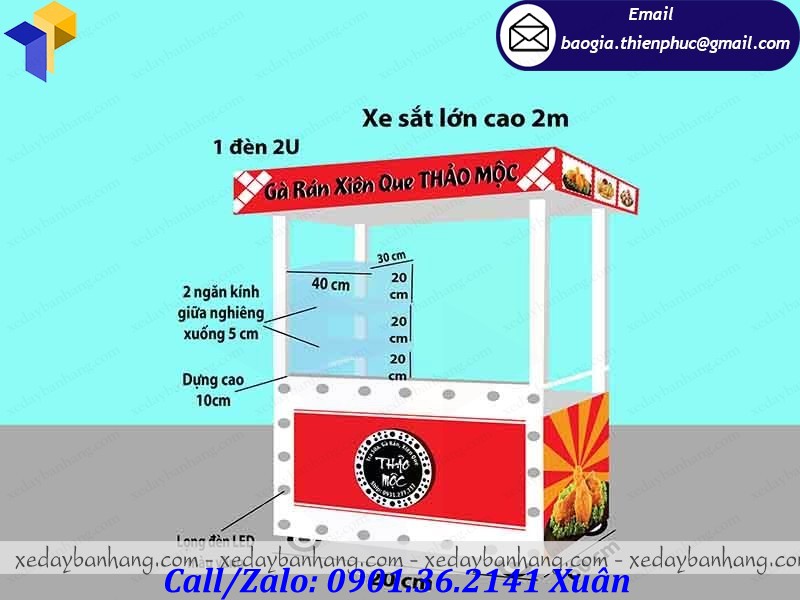 tủ bán gà rán