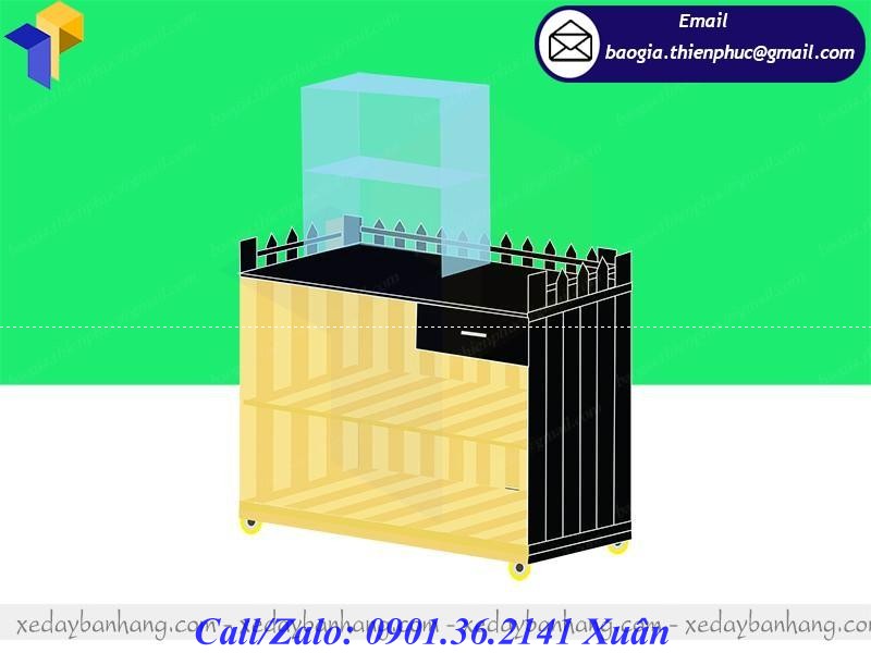 xưởng đóng tủ gỗ bán trà sữa