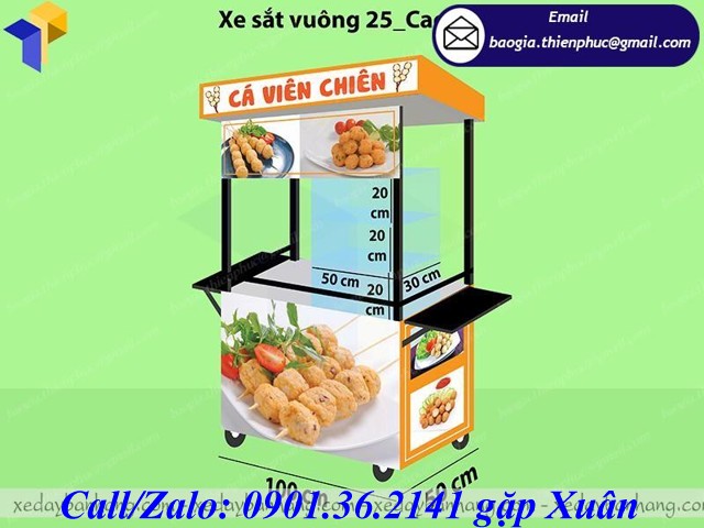 xe bán cá viên chiên