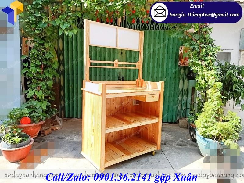mua xe gỗ bán trà sữa