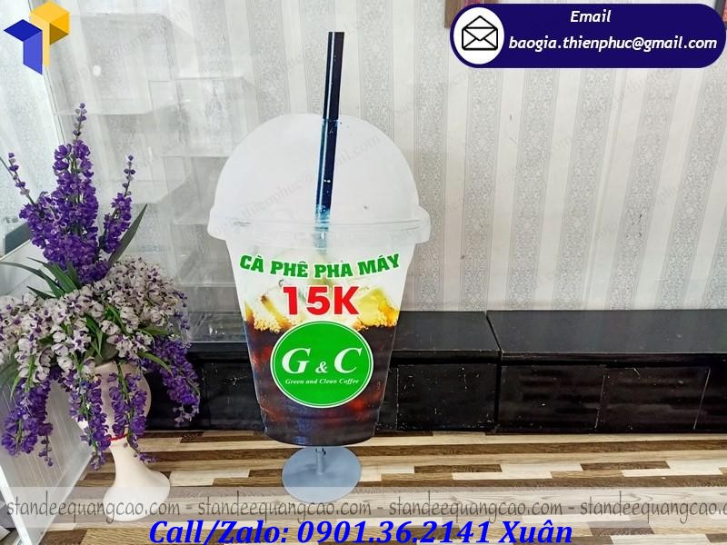 standee quảng cáo ly cà phê giá rẻ