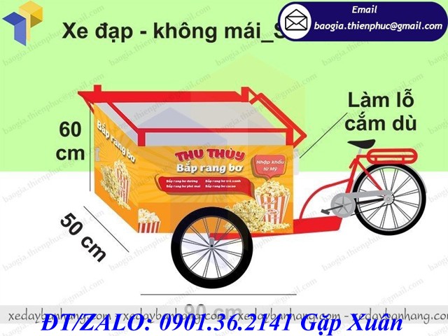 chỗ bán xe đạp bán bắp rang bơ