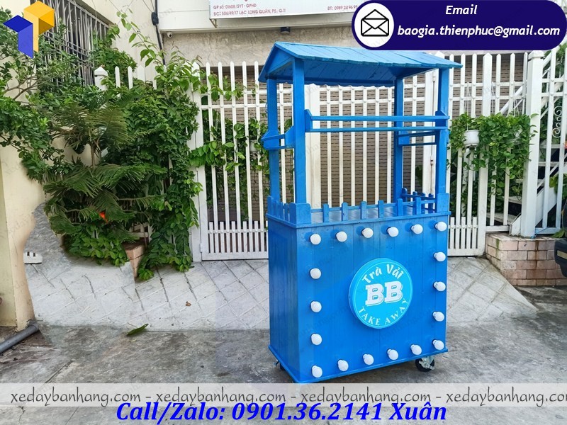xe gỗ bán trà vải giá bao nhiêu