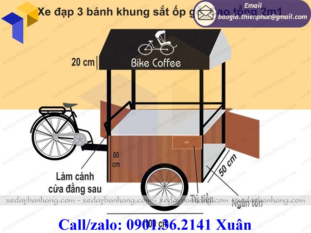 thiết kế xe bike coffee lưu động