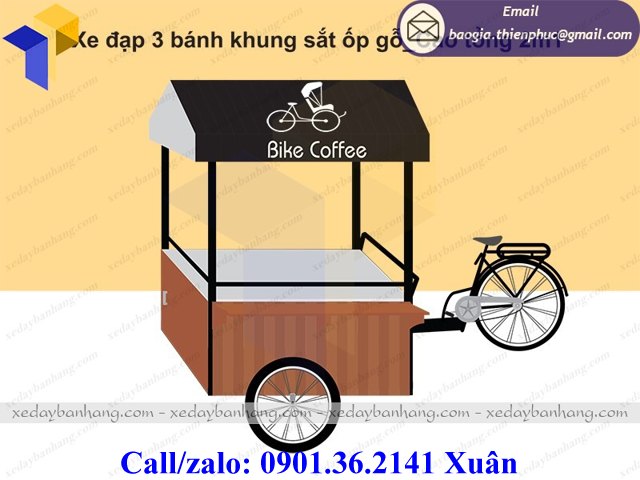 xe bike coffee lưu động giá rẻ