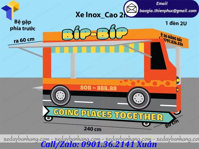 giá xe bus bán đồ ăn vặt