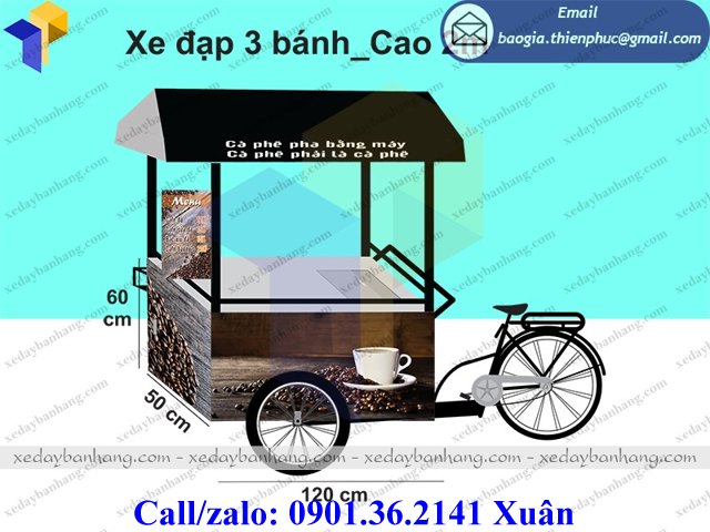 thiết kế xe bán cà phê lưu động