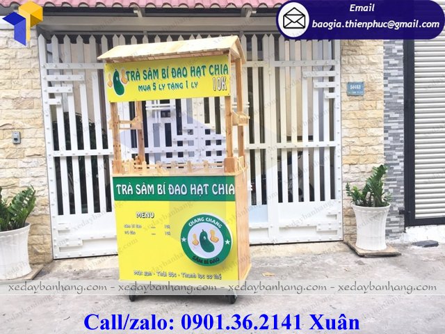 giá xe gỗ bán trà bí đao