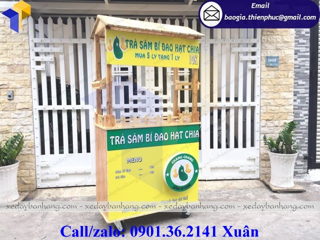 mua xe gỗ bán trà bí đao