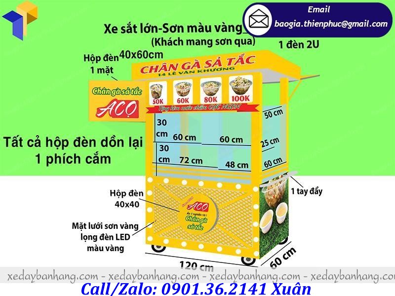xe bán chân gà sả tắc