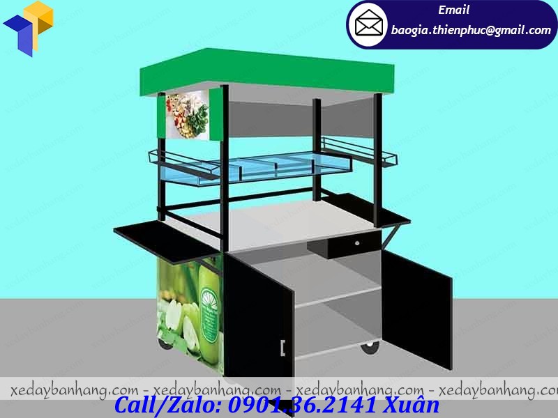xe đẩy bán trà sữa giá rẻ
