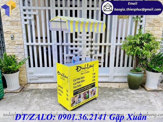 xe bán cà phê tháo lắp