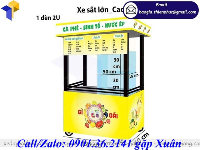 xe bán sinh tố nước ép