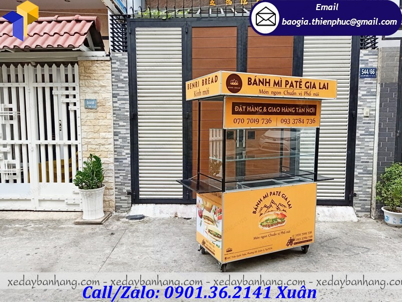 thiết kế xe bán bánh mì