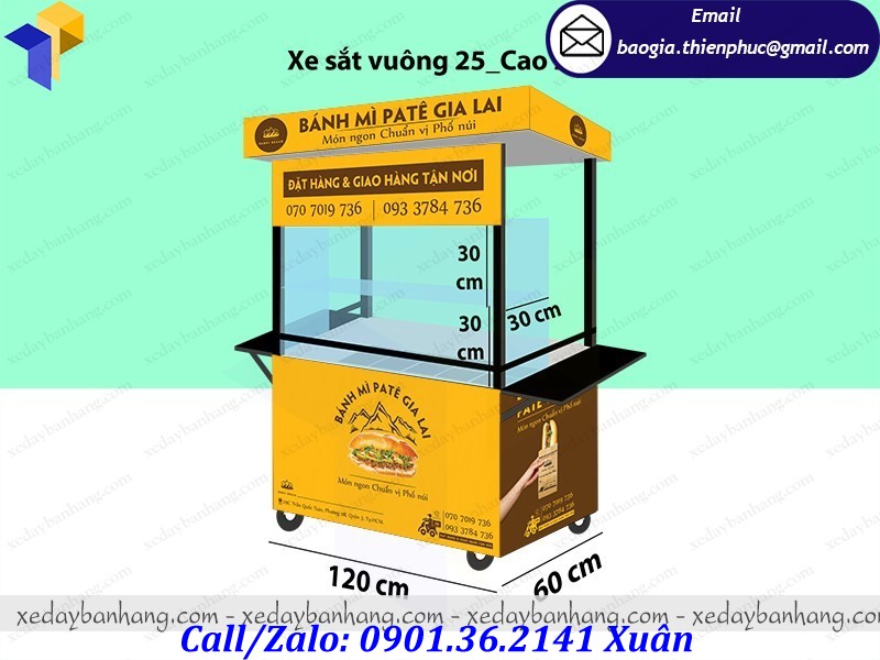 xe bán bánh mì pate