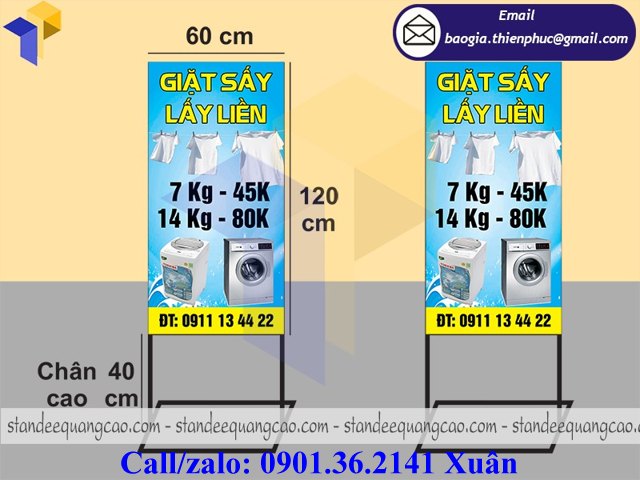 chân standee hai mặt giá rẻ