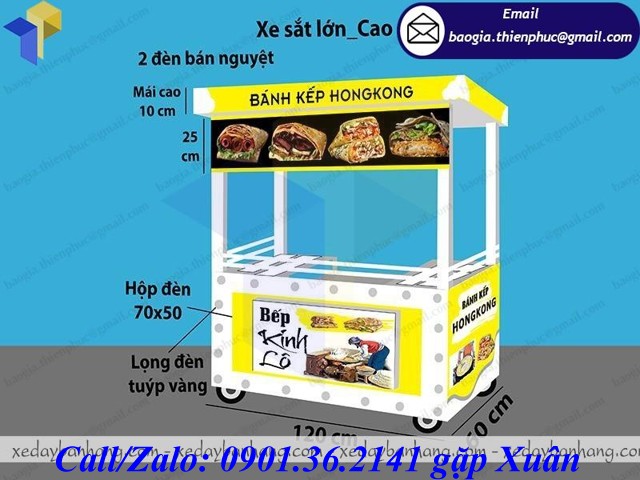 xe bán bánh kếp