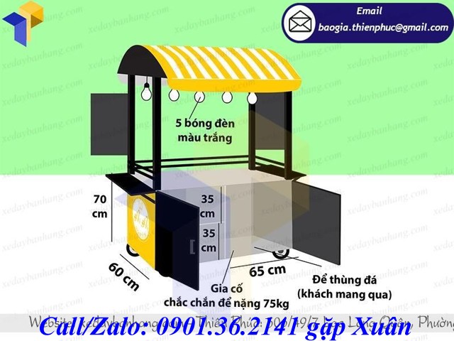 xe bán trà sữa giá rẻ