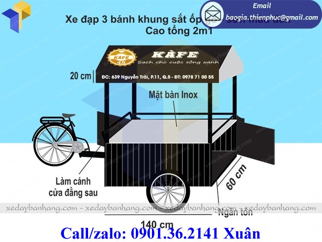 xe bán cafe lưu động đẹp