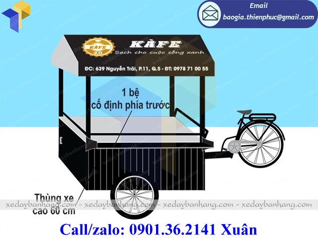 xe bán cafe lưu động giá rẻ