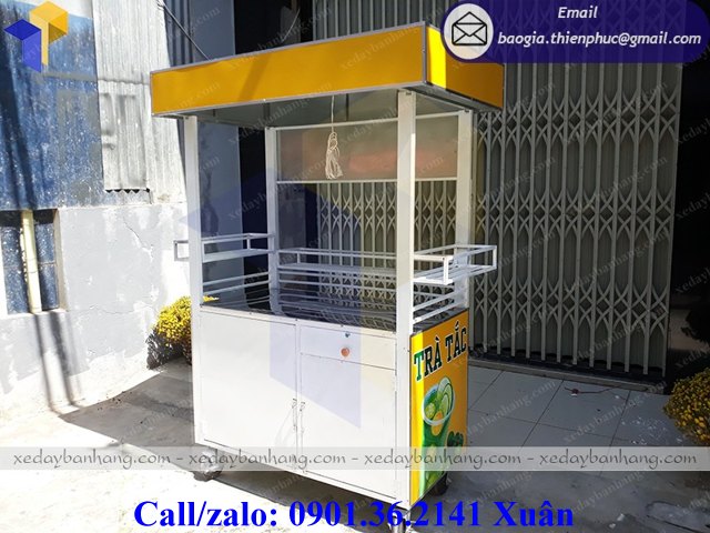 thiết kế xe đẩy bán trà tắc