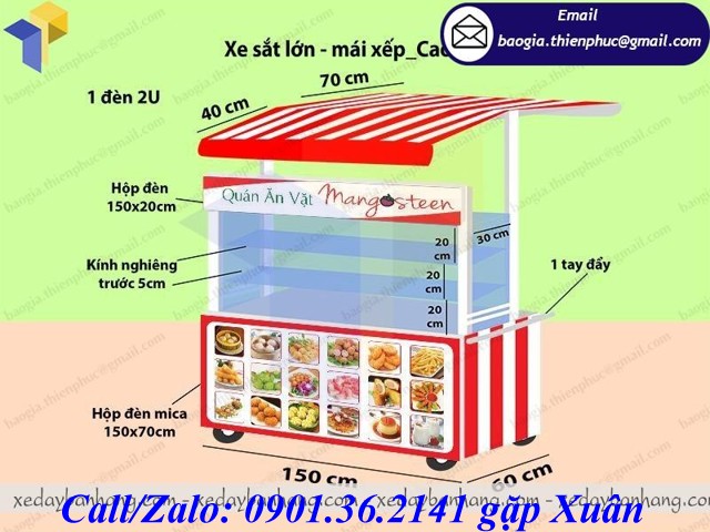xe bán xiên que giá rẻ