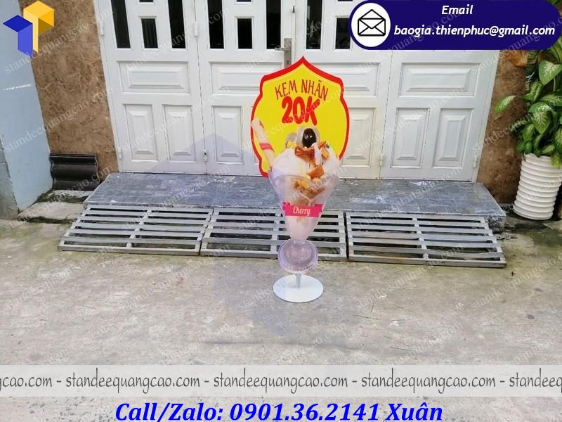 nơi bán standee mô hình ly kem