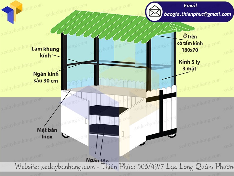 tủ bán bánh mì