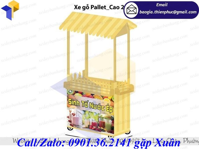 xe gỗ bán sinh tố nước ép