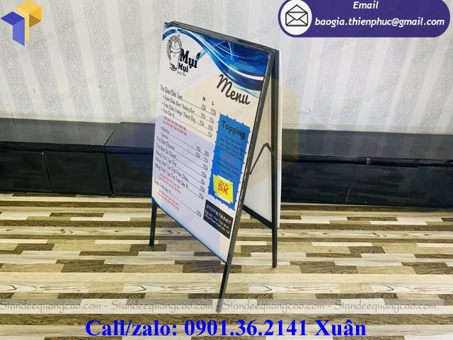 standee chân xếp giá rẻ