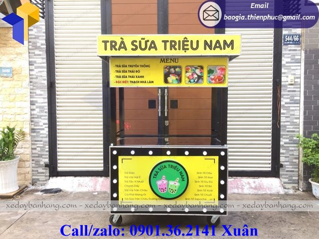 xe bán trà sữa lưu động