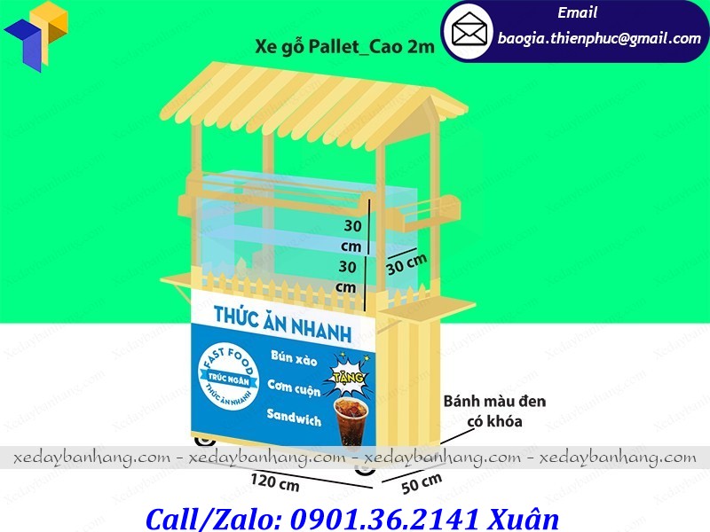 tủ gỗ bán đồ ăn vặt giá rẻ