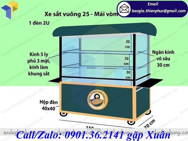 giá tủ bán bánh mì
