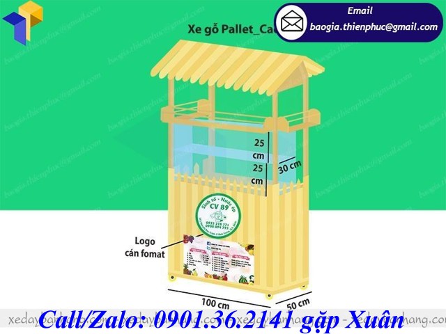 thiết kế xe gỗ bán sinh tố