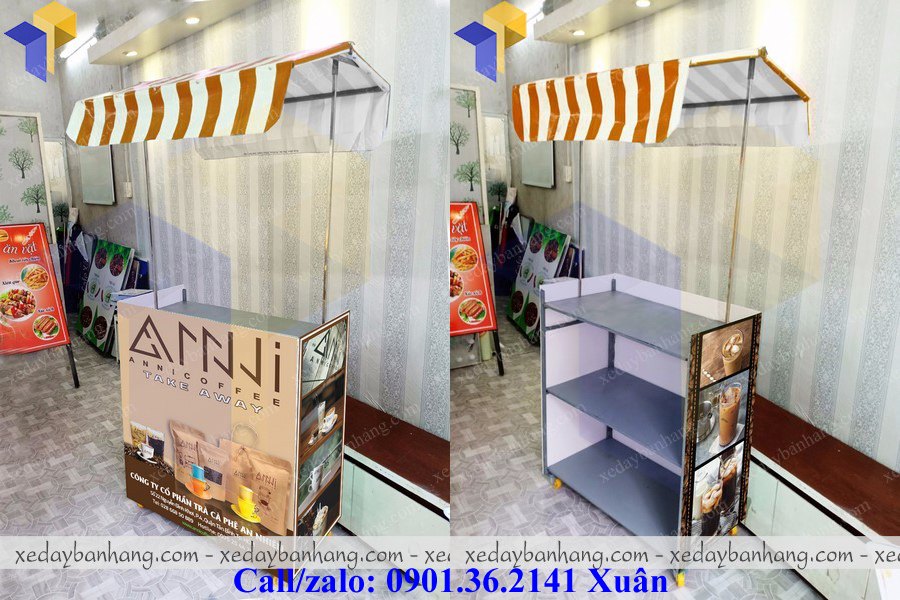 xe lắp ráp bán cà phê lưu động