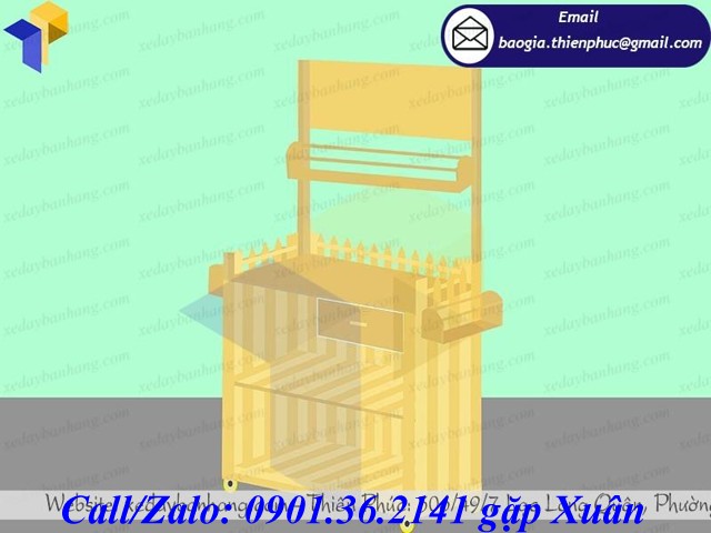 giá xe gỗ bán cafe take away