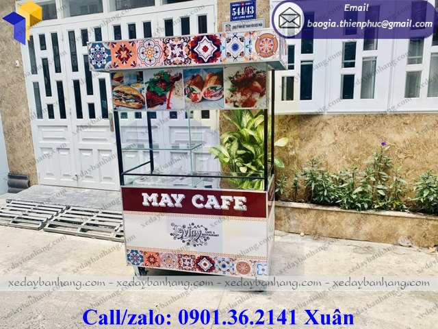 xe đẩy bán cà phê