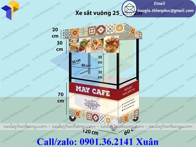 xe đẩy bán cafe giá rẻ