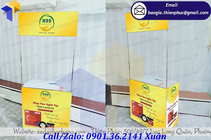 booth sampling sắt bán hàng