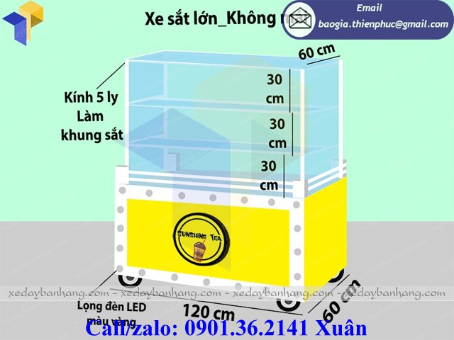 tủ bán trà sữa giá bao nhiêu