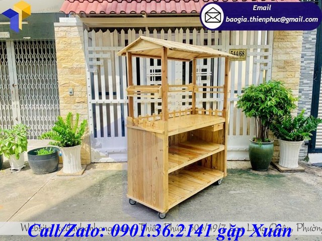 xe gỗ bán sushi giá rẻ