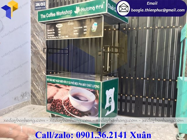 xe đẩy bán cà phê giá bao nhiêu