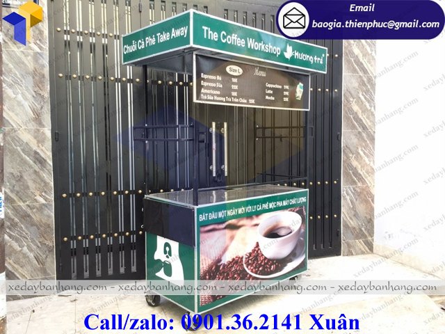 xe đẩy bán cafe giá rẻ