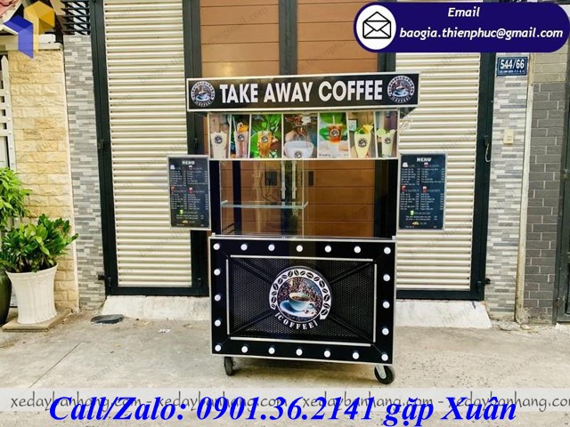 xe đẩy bán coffee