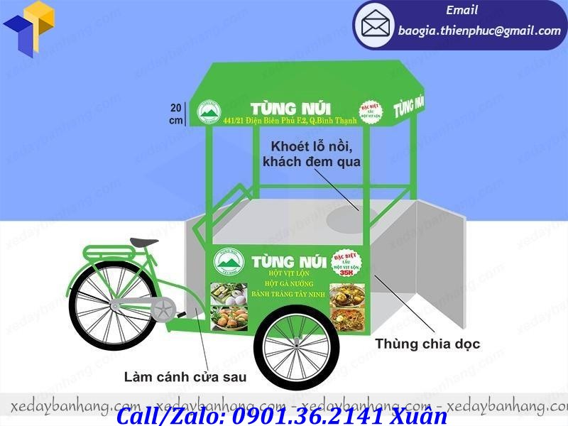 xe đạp bán hàng rong