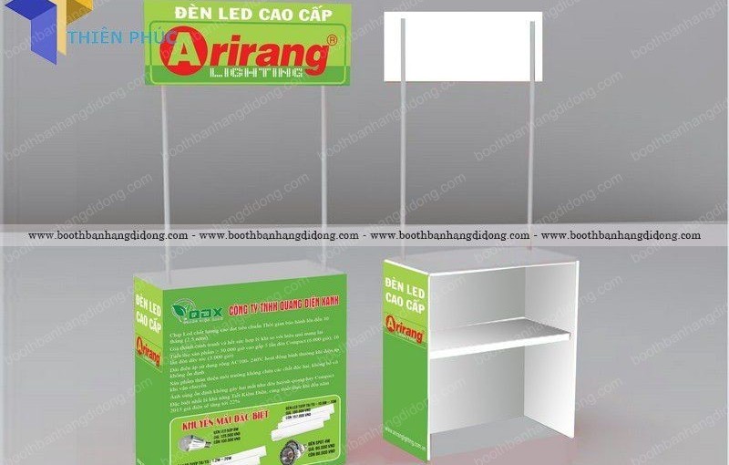 booth sắt bán hàng lắp ráp