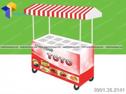 xe trưng bày trái cây tự chọn