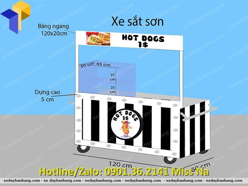 Xe bán hot dogs giá rẻ