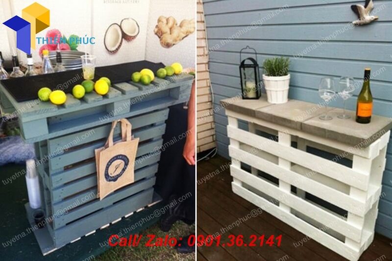 Nhu1eefng mu1eabu quu1ea7y bar bu1eb1ng gu1ed7 pallet giu00e1 ru1ebb u0111u1eb9p