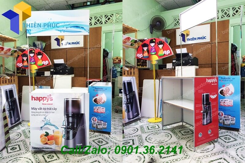 quầy booth bán hàng bằng sắt